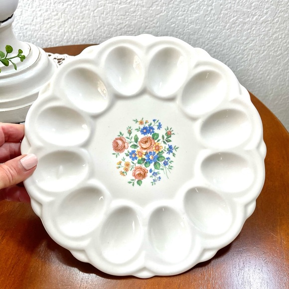 Vintage Dining Vintage E R American Artware Deviled Egg Plate